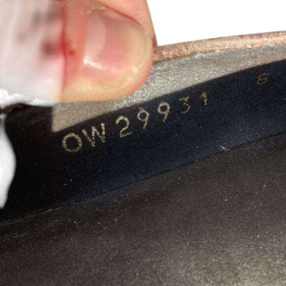 Brown Stuart Weitzman Faux Alligator Printed Wedges Art Deco Boho Western South - Picture 7 of 9